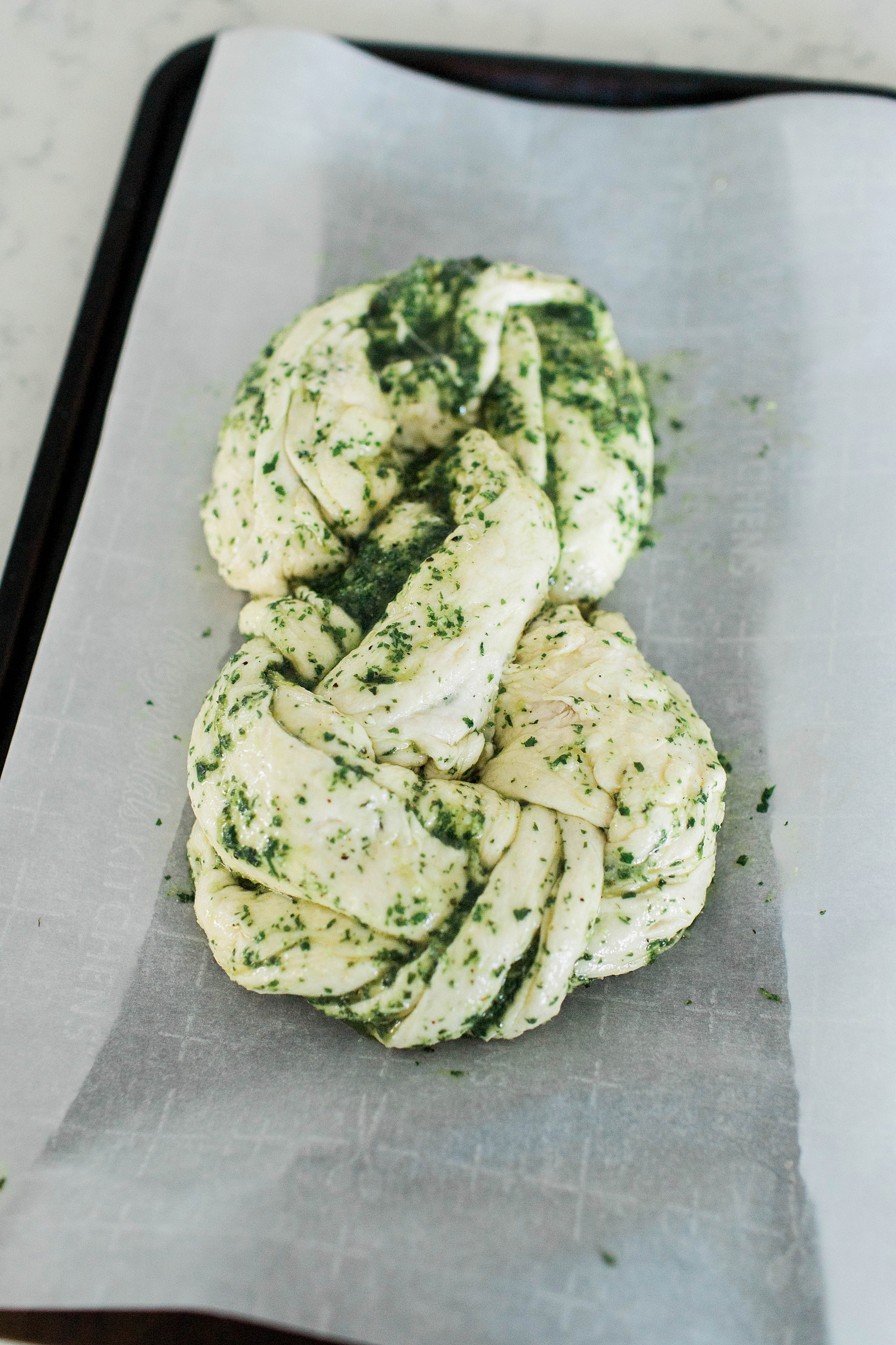 Garlic Pesto Swirl Bread Recipe