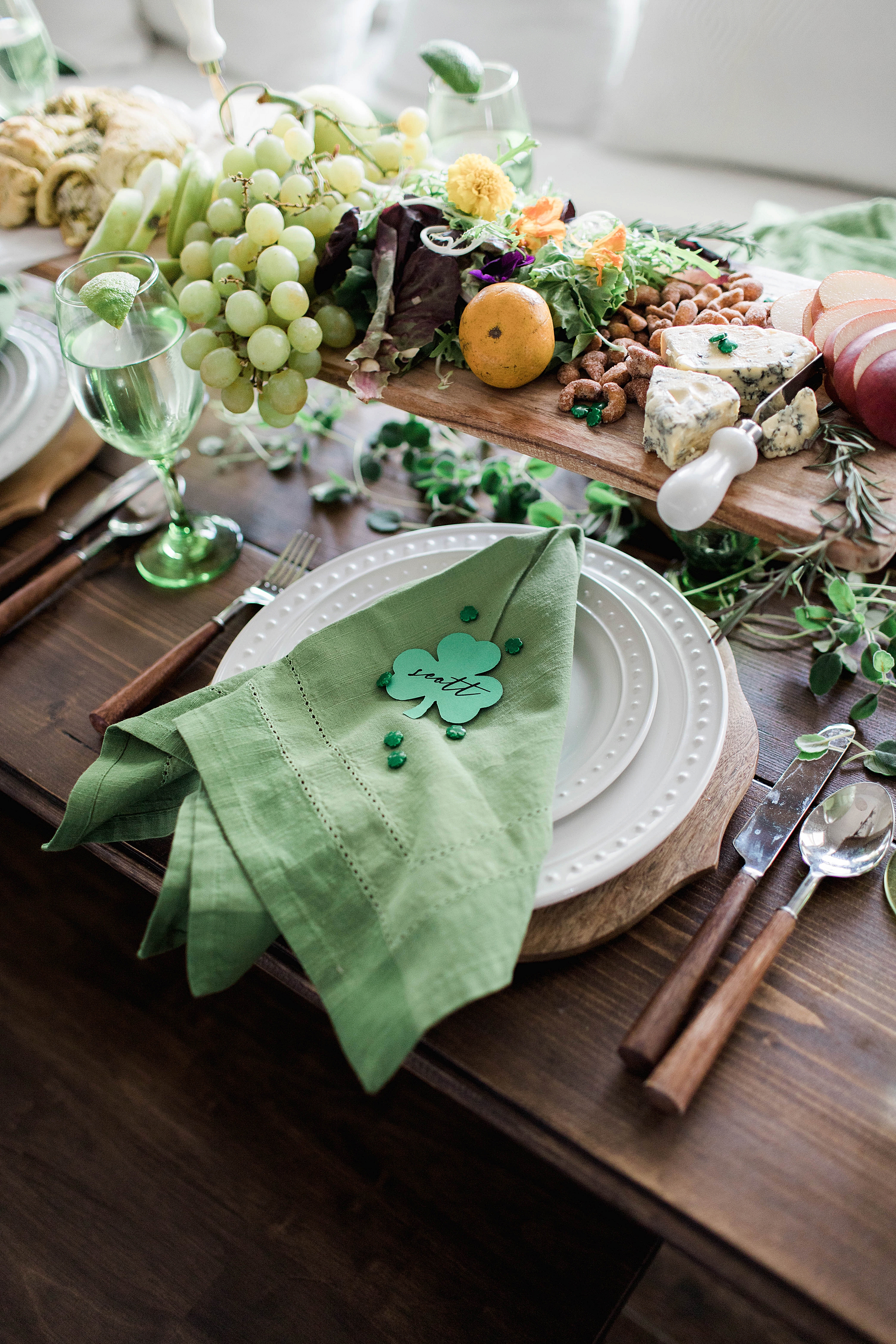 St. Patrick's Day Dining with Floating Grazing Boards