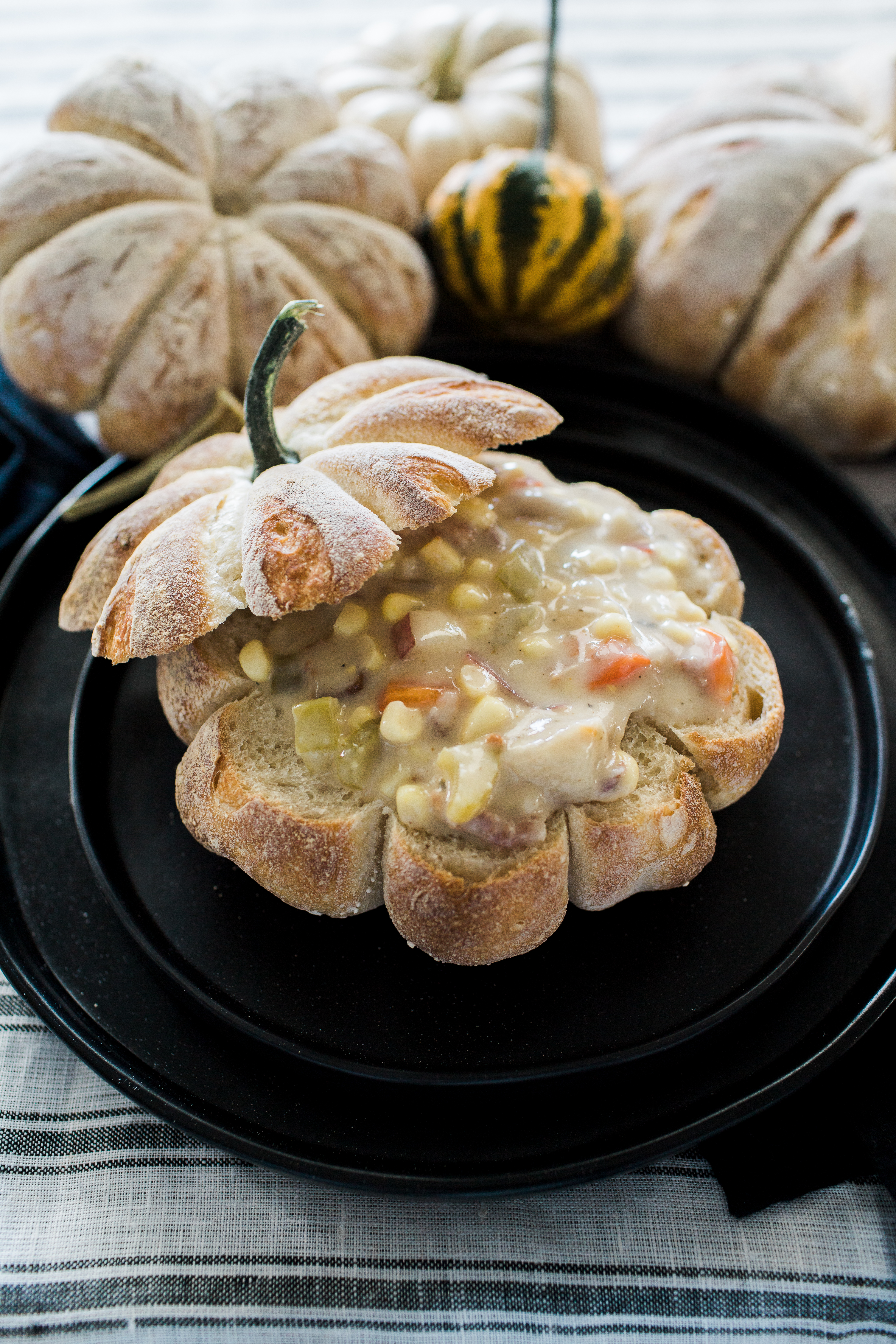 pumpkin bread bowl