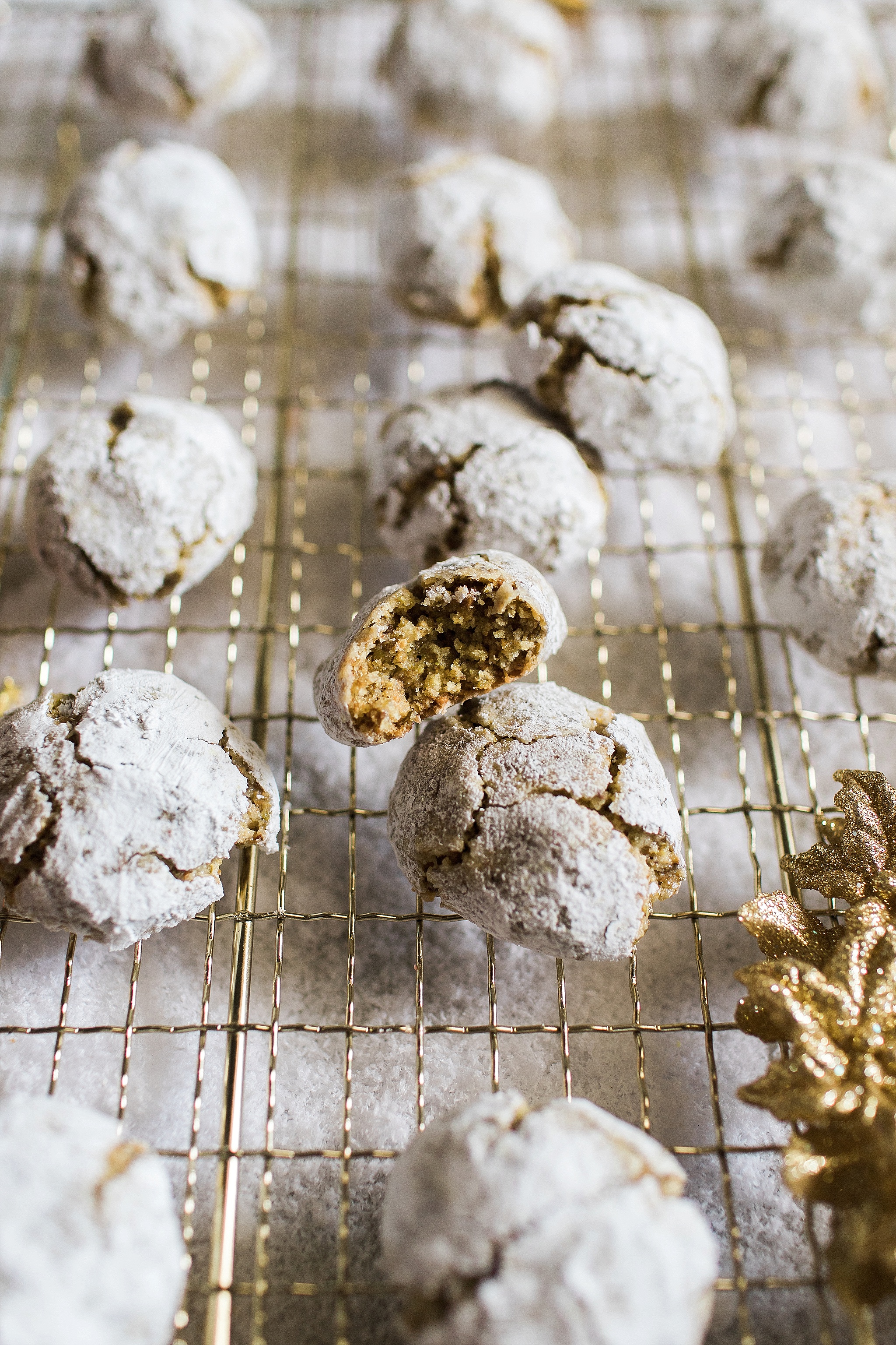 Pistachio Crinkle Cookies