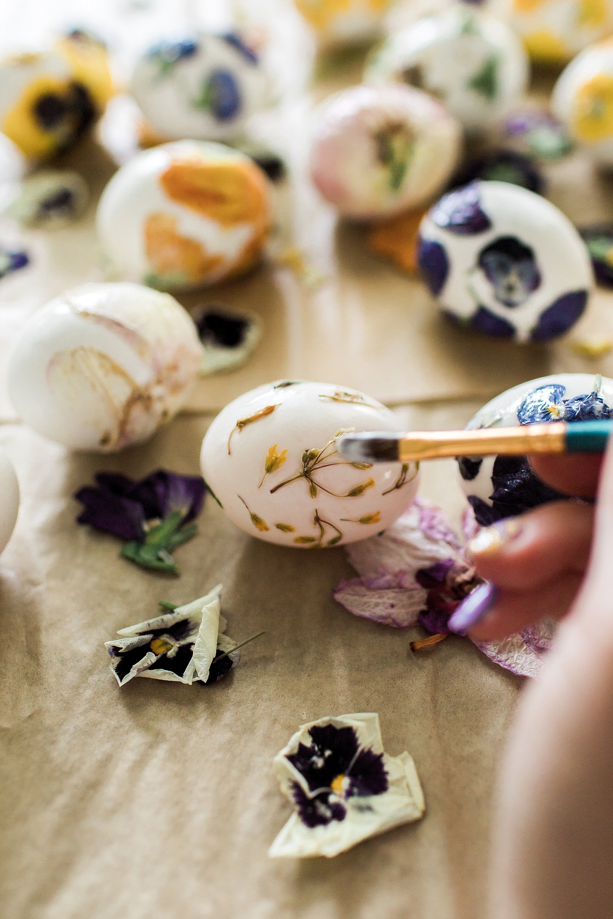 Decoupage Floral Easter Eggs