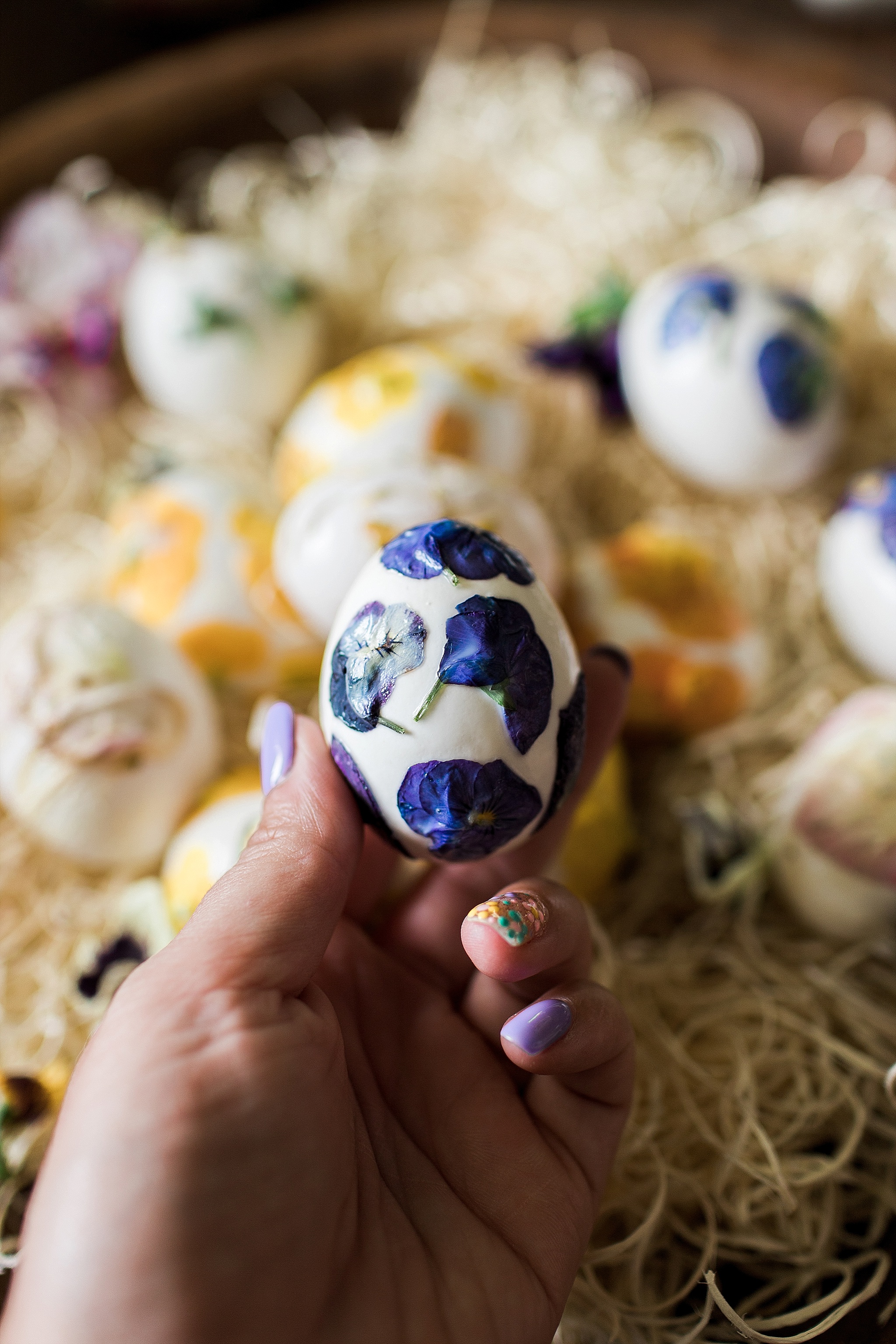 Decoupage Floral Easter Eggs