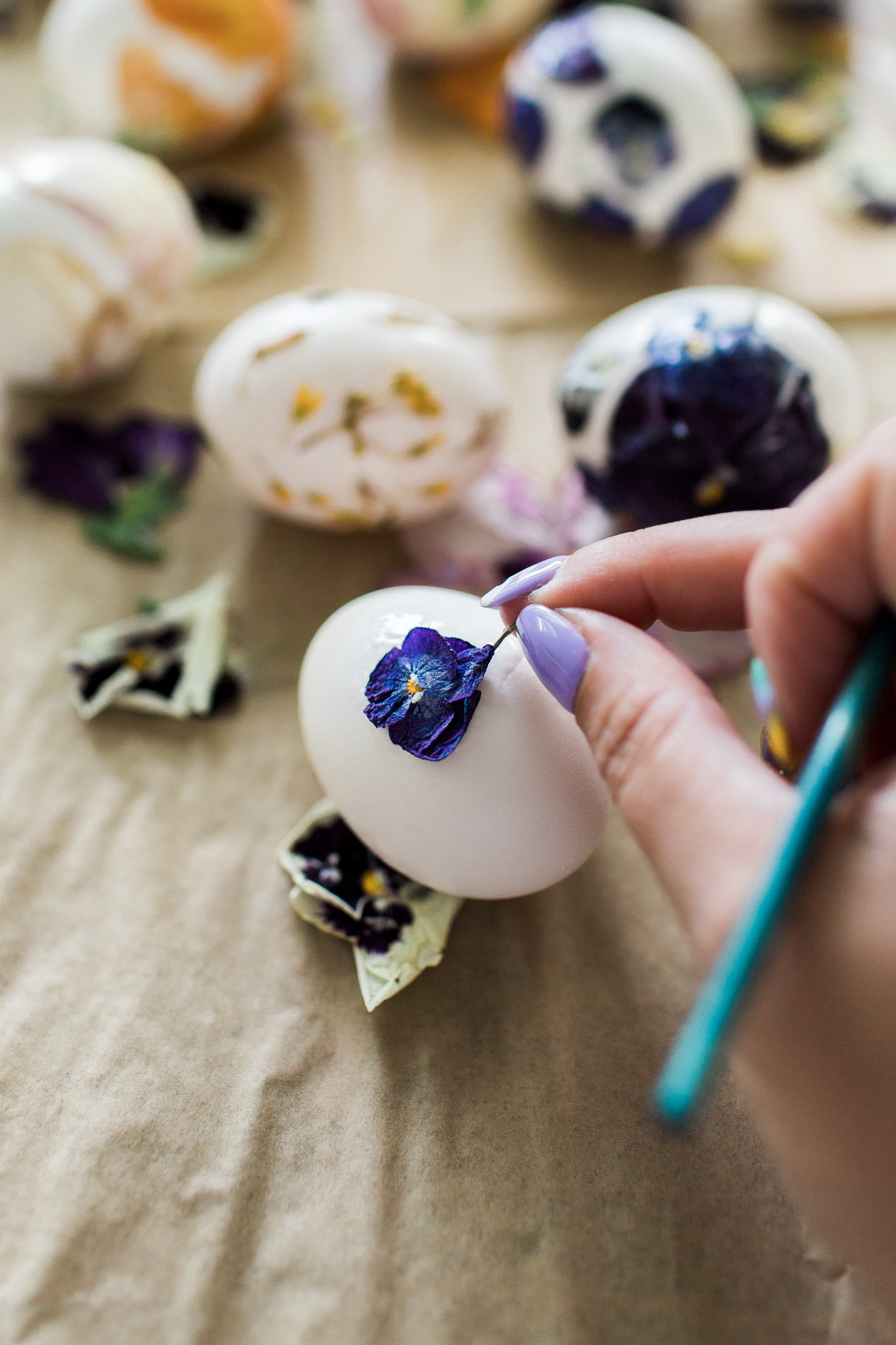 Decoupage Floral Easter Eggs